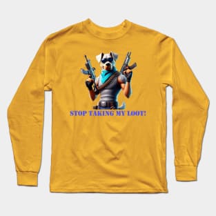 Fortnite inspired male dog warrior Long Sleeve T-Shirt